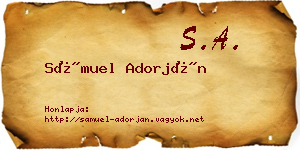 Sámuel Adorján névjegykártya